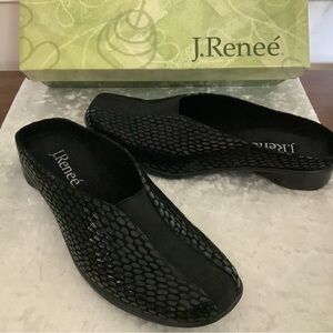 New J.Renee Black Berika Mules 8